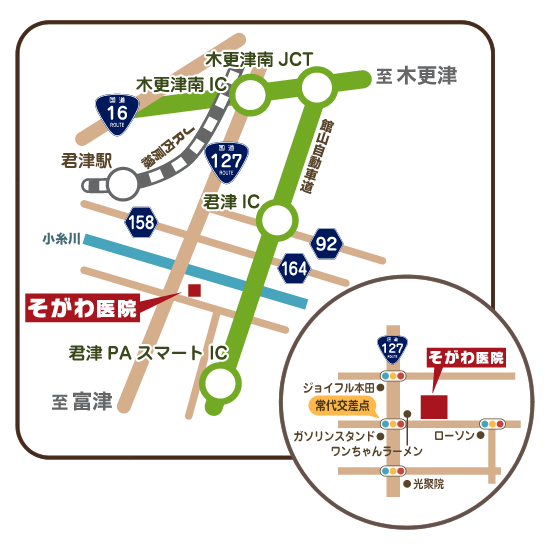 そがわ医院地図